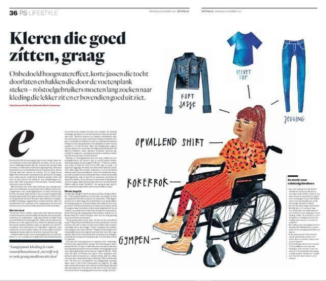 Discrepantie verraden Allemaal Mode op wielen: rolstoelers en hun kledingwensen (Het Parool) | Kim van der  Meulen | freelance journalist & eindredacteur
